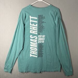 Thomas Rhett VHS Very Hot Summer 2019 Tour Shirt Long Sleeve Pocket Size Large